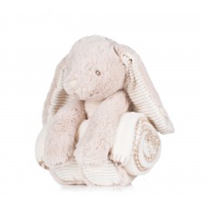 Coelho de peluche e cobertor 40cm Coelho de peluche e cobertor 40cm