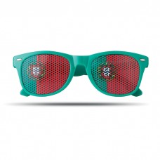 Óculos com lentes estampadas com a bandeira 