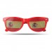 Óculos com lentes estampadas com a bandeira 