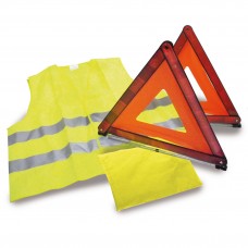Kit de Emergência Automóvel - Bolsa + Triângulo + Colete