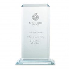 Placa em Vidro Biselado.