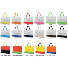 Saco ombro com fole bicolor e alça média