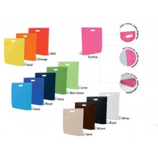 Saco de mão com fole e pega vazada