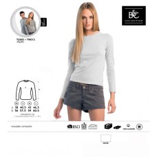 T-shirt B&C Women Only Manga Comprida