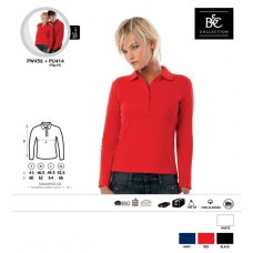 Polo B&C Safran Pure Manga Comprida Polo B&C Safran Pure Manga Comprida