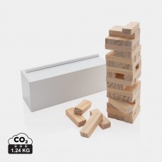 Jogo de empilhar blocos de madeira tipo torre de queda 